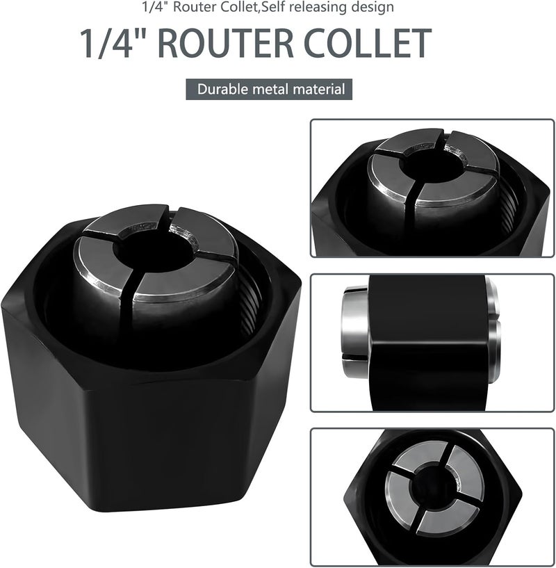 Yutacorex 1/2" and 1/4" Router Collet for Dewalt DW621 DW616 DW618 Dw622 Dw626 Router, for Bosch 1617, 1617EVS, 1618, 1618EVS, 1613, 1613EVS, 1613AEVS Router Part No. 326286-03, 326286-04, 2610906283,2610906284 - Image 3